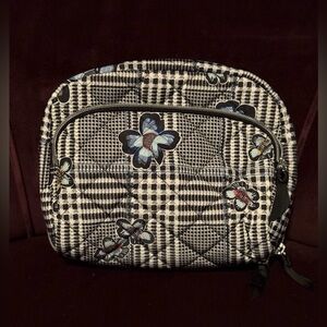 Vera Bradley Large Lay Flat Cosmetic Makeup Organizer Bag. EUC